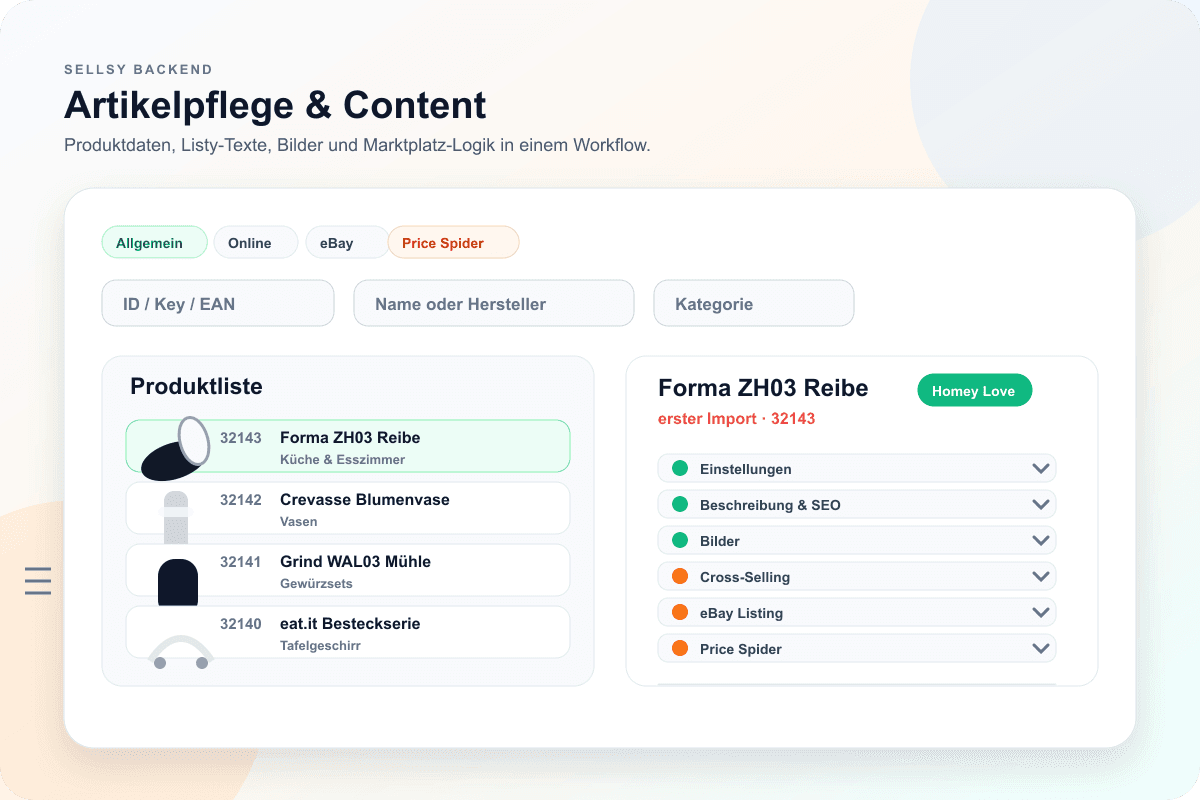 Artikelverwaltung & SEO-Anlage